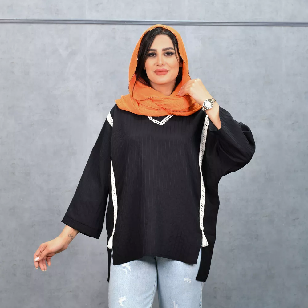 مانتو دخترانه خامه دوزی کد 25420