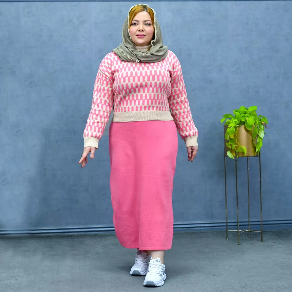 ست پلیور و دامن دخترانه کد 27469