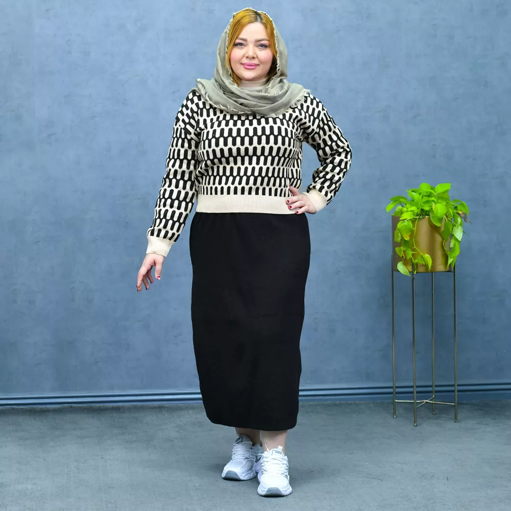 ست پلیور و دامن دخترانه کد 27469
