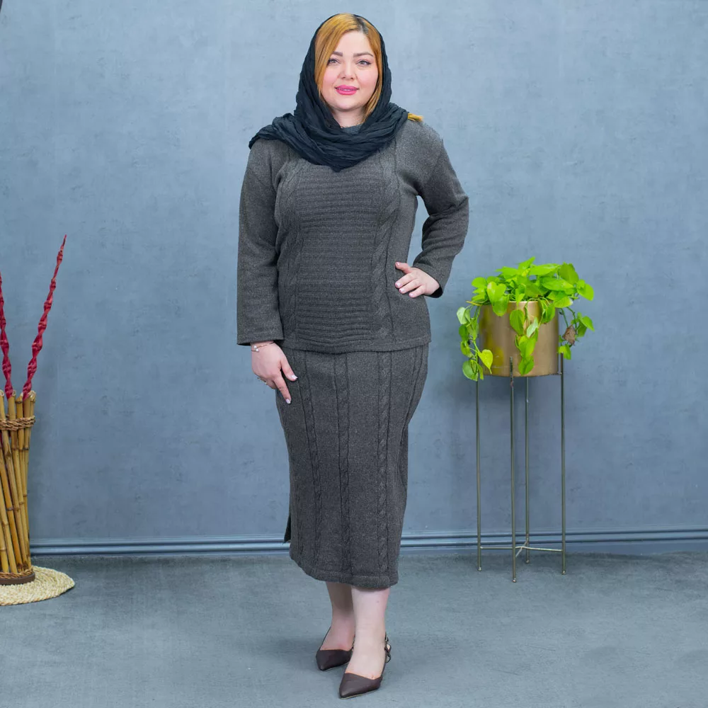 ست پلیور و دامن دخترانه کد 27472