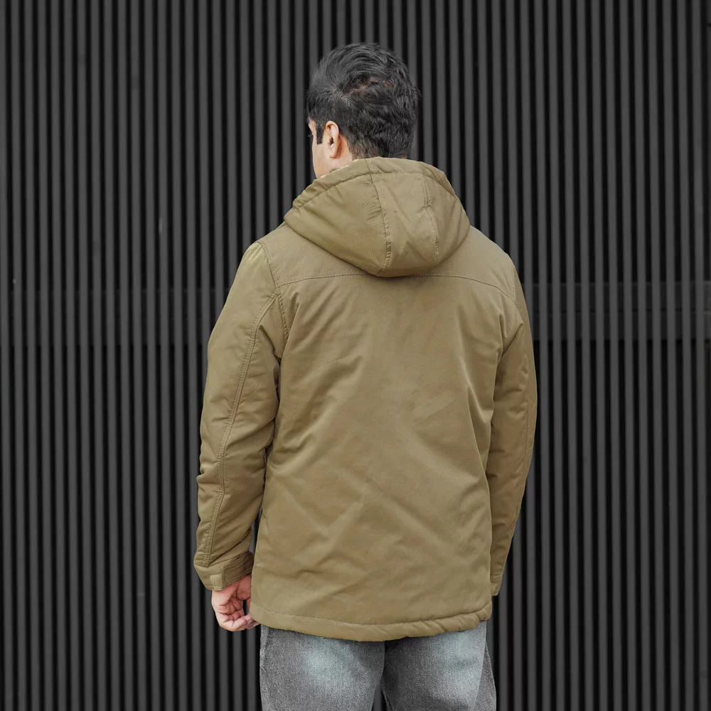 کاپشن کتان کلاهدار مردانه کد 28200