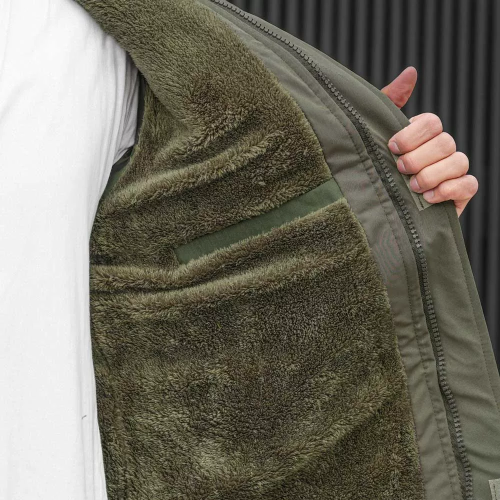 کاپشن کتان کلاهدار مردانه کد 28200