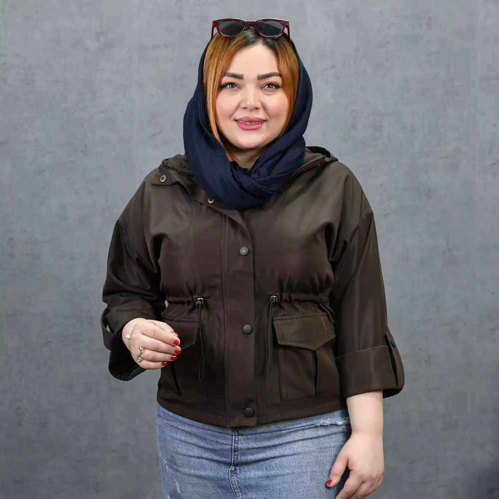 بارانی دخترانه کلاهدار کد 28188