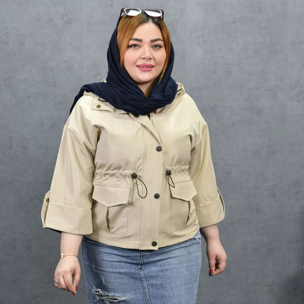بارانی دخترانه کلاهدار کد 28188