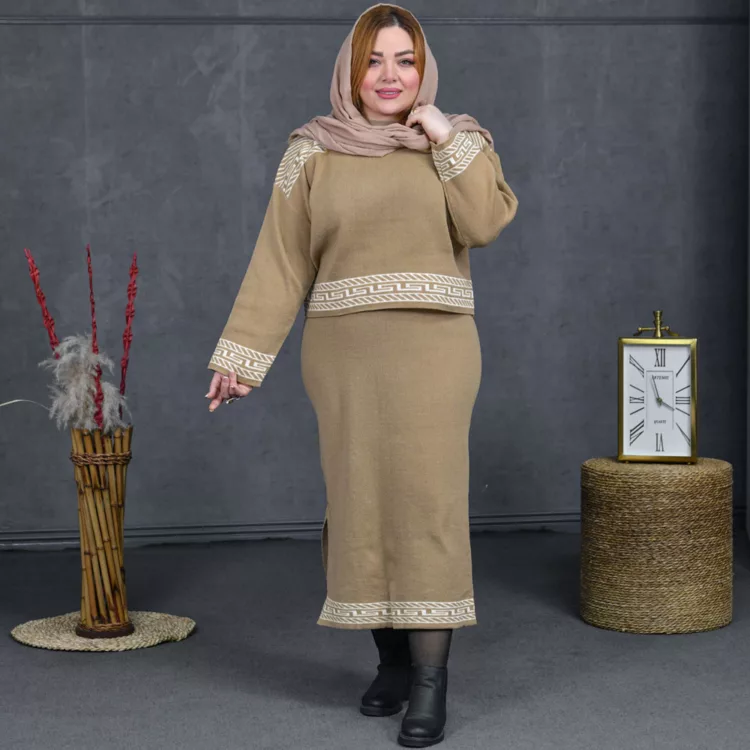 ست پلیور و دامن دخترانه کد 27993