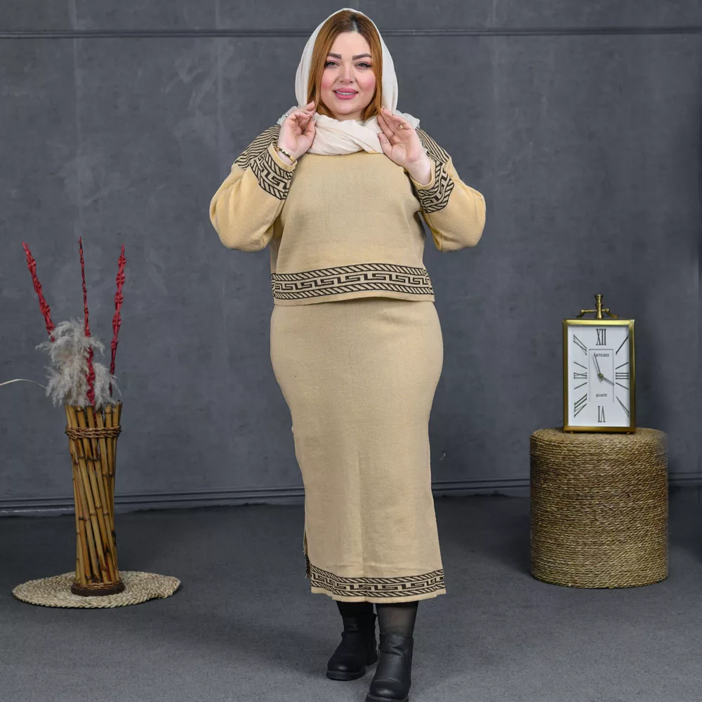 ست پلیور و دامن دخترانه کد 27993