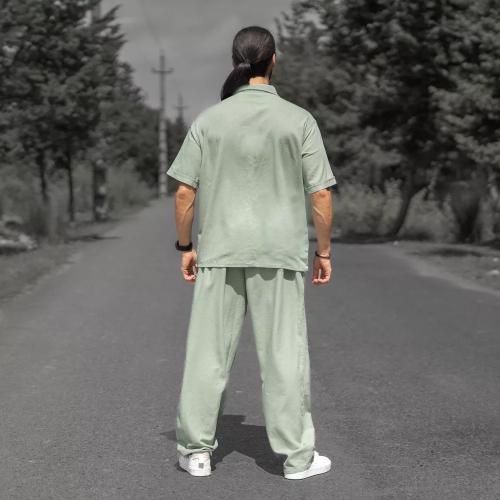 ست پیراهن و شلوار مردانه لینن تیفانی کد 29735