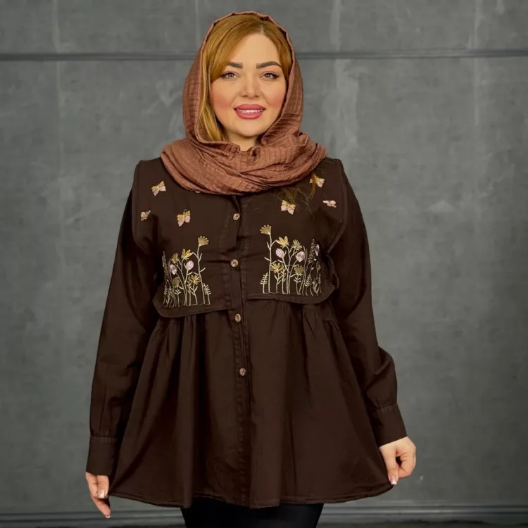 مانتو دخترانه گلدار کد 29479