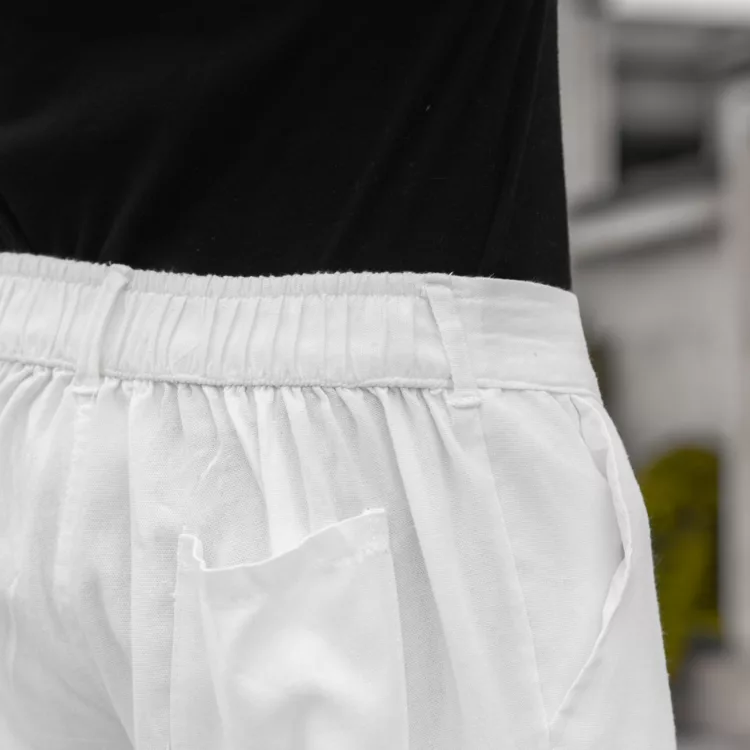 شلوار لینن مردانه سفید کد 29814