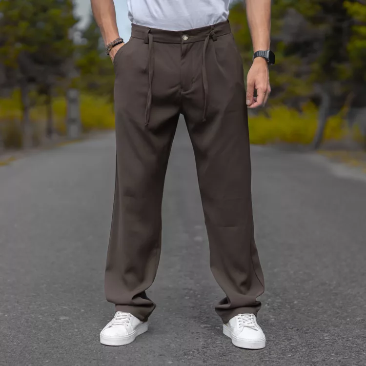 شلوار مردانه مازراتی قهوه ای کد 29855