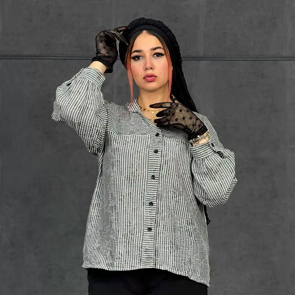شومیز دخترانه راه راه کد 29843