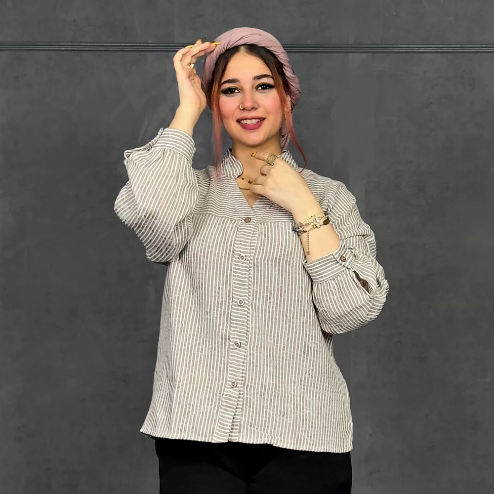 شومیز دخترانه راه راه کد 29843